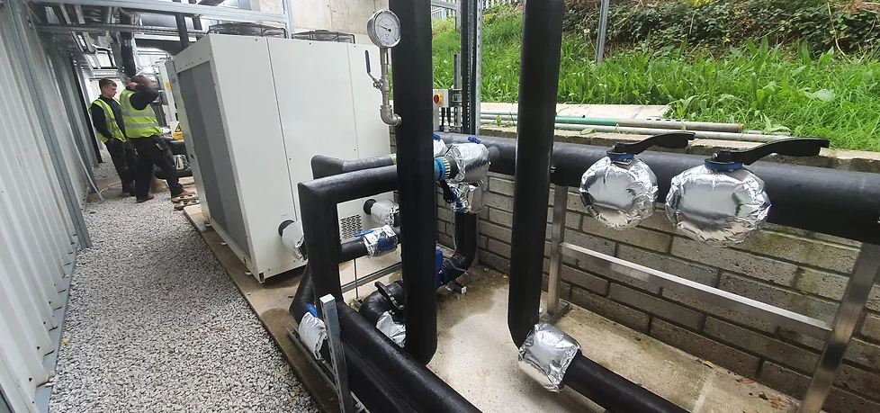 Chiller pipework installation